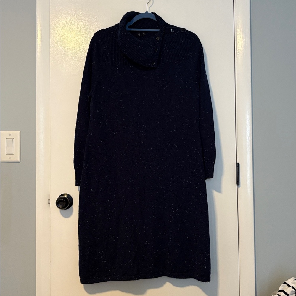 Talbots Navy Blue Knit Sweater dress